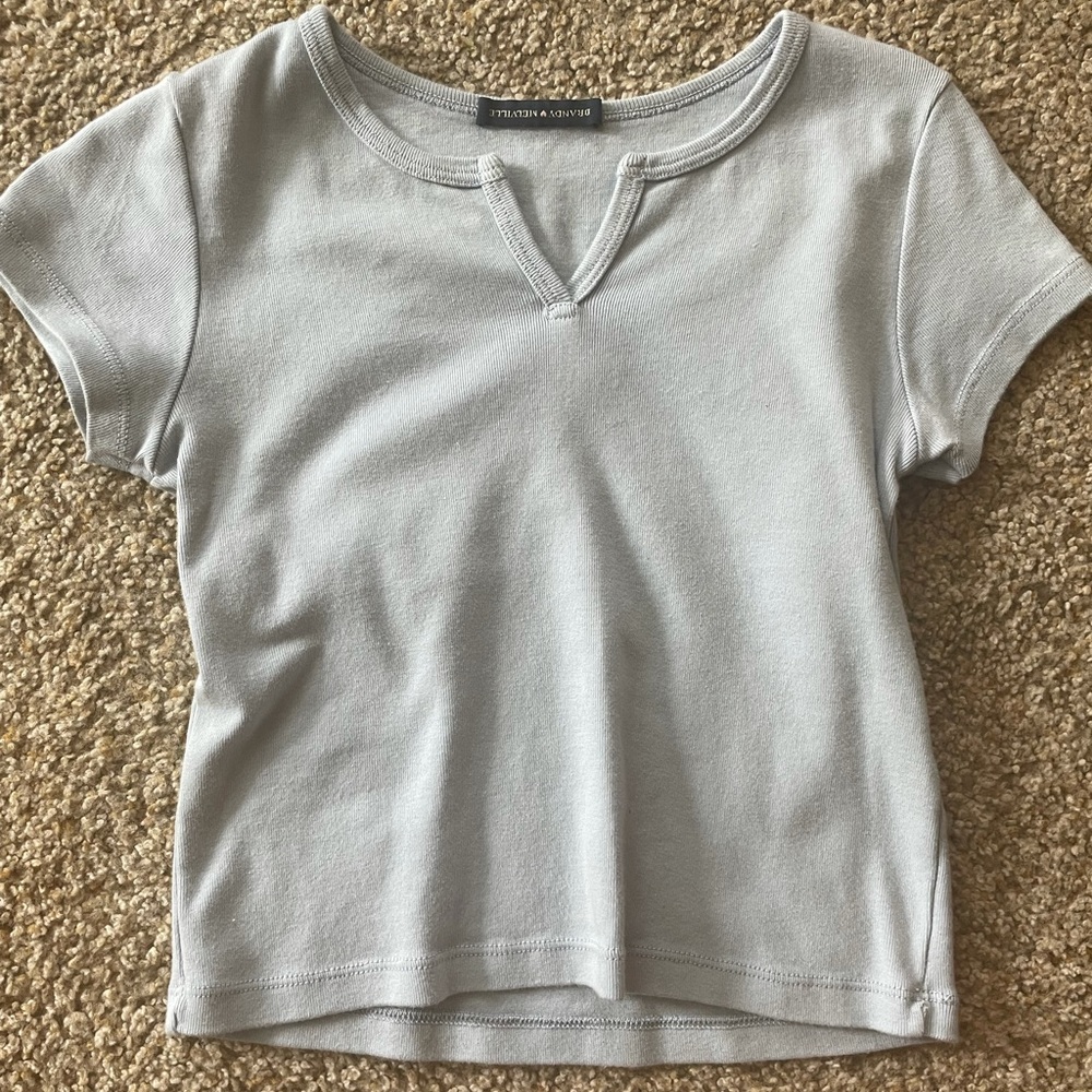 brandy melville light blue top